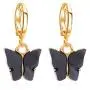 5 Pairs Butterfly Earrings Acrylic Gold Colored Drop Earrings Sweet Colorful Animal Butterfly Stud Earrings Boho Delicate Insect Dangle Earrings Party Jewelry for Women Girl
