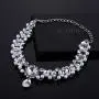 Fashion Womens Pearl Collar Crystal Diamond Chunky Choker Pendant Bib Necklace