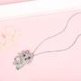 Bolelis Color Kitty Cat Necklace - 925 Sterling Silver Cute Cat Pendant Necklaces for Christmas Jewelry Gift for Little Girls Cat Lover Daughter