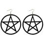 Acrylic Hollow Star Hoop Dangle Earrings for Women Girl 80s Acrylic Black Star Earrings Jewelry for Party Gifts