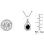 Dazzlingrock Collection 14K 8X6 MM Oval Gemstone & Round Diamond Ladies Pendant (Silver Chain Included), White Gold Dazzlingrock Collection 14K 8X6 MM Oval Gemstone & Round Diamond Ladies Pendant (Silver Chain Included), White Gold