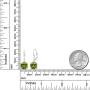 Gem Stone King 925 Sterling Silver Green Peridot Women Dangling Earrings 4.90 Cttw Cushion Cut Gemstone Birthstone 8MM