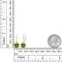 Gem Stone King 925 Sterling Silver Green Peridot Women Dangling Earrings 4.90 Cttw Cushion Cut Gemstone Birthstone 8MM