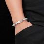 SOFTONES 8mm Beads Cross Bracelet for Women Men Natural Stone Elastic Link Prayer Bracelet for Boy Girls,with Gift Box