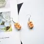 6 Pairs Handmade Simulation food Adorrable Earrings Croissant French Bread Waffles Bear Biscuit Toast Dangle Drop Earrings Cute Unique Baguette Earrings Set Jewelry for Women Girls