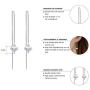555Jewelry Womens Heart Love Cute Dainty Drop Threader Dangle String Earrings
