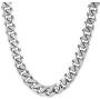 | Crucible Mens Stainless Steel Beveled Curb Link Chain Necklace (10 mm) - 24''