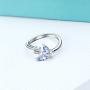 AOBOCO Sterling Silver Butterfly Series Ring, Anniversary Birthday Jewelry Gifts for Women Girls
