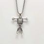 Weightlifting Necklace for Men, Bodybuilding Muscle Man Dumbbell Pendant Necklace with 27.6” Chain, Weightlifter Barbell Charm Necklace, Punk Rock Fitness Necklace, Hip Hop Gym Necklace Jewelry
