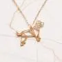 La Menagerie Dog Gold Origami Jewelry & Gold Geometric Necklace – 18 Karat Plated Gold Necklace & Dog Necklaces for Women – Dog Necklace for Girls & Origami Necklace
