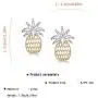 Cute Fruit Brushed Hollow Pineapple Womens Jewelry Two-Tone Elegant Pineapple Earrings Unique Design Mini Boutique Earrings Gift Party Ball Jewelry Cute Fruit Brushed Hollow Pineapple Womens Jewelry Two-Tone Elegant Pineapple Earrings Unique Design Mini Boutique Earrings Gift Party Ball Jewelry