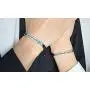 PJ Jewelry Personalized Custom His and Hers Handmade Rope Braided Nameplate ID Matching Couple Bracelets for Lover PJ Jewelry Personalized Custom His and Hers Handmade Rope Braided Nameplate ID Matching Couple Bracelets for Lover