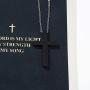 VNOX Personalized Bible Verse Customized Name Date Cube Prayer Cross Pendant Necklace,Religious Baptism Faith Gift