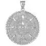 Fine 925 Sterling Silver Aztec Charm Mayan Calendar Pendant (1.60'') Fine 925 Sterling Silver Aztec Charm Mayan Calendar Pendant (1.60'')