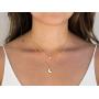 Dainty Moon Necklace Star Chain Gold Necklaces Crescent Moon Pendant Necklace Choker Necklace Minimalist Boho Jewelry for Women Girl Mother Gift