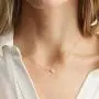 Turandoss Tiny Initial Heart Necklace - 14K Gold Filled Handmade Double Side Engraved Hammered Heart Initial Necklace Gift for Women Girls Jewelry