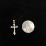 Ioka - 14K Two Tone Gold Jesus Crucifix Cross Religious Charm Small Pendant For Necklace or Chain