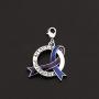 CENWA Blue & Purple Awareness Ribbon Jewelry RA Warriors Gift Rheumatoid Arthritis Awareness Zipper Pull/Necklace