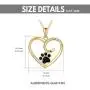 14k Gold Heart Pendant Necklace for Women, Real Gold Dog Cat Paw Print Jewelry Gifts for Her, 16-18 Inch 14k Gold Heart Pendant Necklace for Women, Real Gold Dog Cat Paw Print Jewelry Gifts for Her, 16-18 Inch