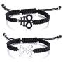 VNOX Handmade Adjustable Satanic Baphomet Leviathan Cross Braided Bangle Bracelet Rope Bracelet for Men Women