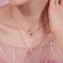 CDE Cupid Love Necklace Set Double Chain Three Jewelry Sets Bracelet Earrings Sterling Silver Arrow Earrings Swarovski Christmas Jewelry Gifts for Women