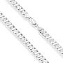 Miabella Solid 925 Sterling Silver Italian 7mm Diamond Cut Cuban Link Curb Chain Necklace for Men Women, 16, 18, 20, 22, 24, 26, 30 Inch