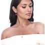 BERRICLE Rhodium Plated Sterling Silver Teardrop Fashion Necklace and Earrings Set