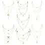 ORAZIO Layered Necklace for Women Star Ball Horn Infinity Leaf Bead Feather Shell Circle Bar Coin Pendant Necklace Chain Jewelry ORAZIO Layered Necklace for Women Star Ball Horn Infinity Leaf Bead Feather Shell Circle Bar Coin Pendant Necklace Chain Jewelry