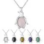 Chakra Stones Pendants Necklace,Womens Natural Gemstone Crystal Pendant Creative Penguin Shape Birthstone Energy Jewelry Necklaces for Ladies Girls Chakra Stones Pendants Necklace,Womens Natural Gemstone Crystal Pendant Creative Penguin Shape Birthstone Energy Jewelry Necklaces for Ladies Girls