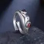 Frog Rings Vintage Frog Open Rings Cute Animal Red Garnet Frog Finger Ring Fashion Party Jewelry Gifts Personality Animal Opening Size Adjustable Silver Frog Rings Daily Jewelry for Women Men Frog Rings Vintage Frog Open Rings Cute Animal Red Garnet Frog Finger Ring Fashion Party Jewelry Gifts Personality Animal Opening Size Adjustable Silver Frog Rings Daily Jewelry for Women Men
