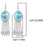 YoTreasure Larimar 925 Sterling Silver Fixed Earwire Chandelier Earrings Jewelry