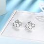 Besilver Cat Ring Hexagon Honeycomb Bee Ring Earrings Turtle Ring Star of David Ring Cactus Ring Cute Rings for Women Teen Girls Sterling Silver Adjustable Bands Ring