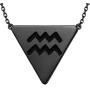 beautlace Horoscope Zodiac Triangle Necklaces 12 Constellation Astrology Charm 18K Gold/Silver/Black Gun Plated Pendant Necklace for Women Men Jewelry Gift