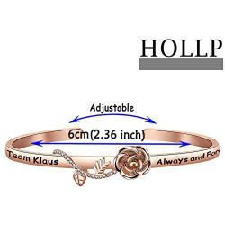 HOLLP The Originals Jewelry Vampire Girl Rose Bracelet Team Klaus Always and Forever Bracelet Gift for TV Fans