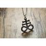 MEALGUET Leviathan Cross Pendant Church of Satan Satanic Symbol Stainless Steel Jewelry Brimstone Necklace for Men Women,24'' Chain