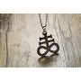 Leviathan Cross Pendant Brimstone Symbol Jewellery Stainless Steel Church of Satan Necklace