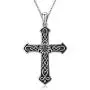 RMREWY Celtic Knot Cross Necklace 925 Sterling Silver Oxidation Sunflower Cross Religious Irish Celtic Jewelry for Women RMREWY Celtic Knot Cross Necklace 925 Sterling Silver Oxidation Sunflower Cross Religious Irish Celtic Jewelry for Women
