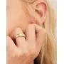 18k Gold Plated Chunky Dome Ring Croissant Braided Cubic Zirconia Inlayed Star Ring Signet Thick Band for Women Size 5 to 10 18k Gold Plated Chunky Dome Ring Croissant Braided Cubic Zirconia Inlayed Star Ring Signet Thick Band for Women Size 5 to 10