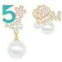 Fashion Jewelry Imitation Pearl Floral Statement Dangle Earrings for Women