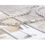 LOYALLOOK 2.5-5MM Twist Rope Chain Stainless Steel Necklace 16-32 Inches Men Women Jewelry, Silver Tone