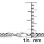 Mens Stainless Steel Thin Foxtail Chain Necklace - 4 MM Wide, 24 Inches Length with Lobster Clasp
