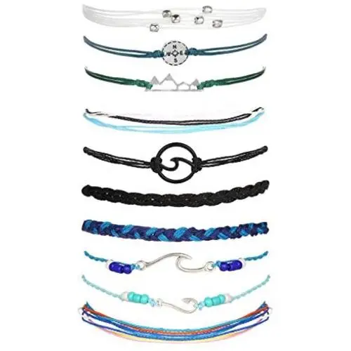 Long tiantian String Wave Anklet Bracelets for Women Adjustable Compass Bracelets Waterproof Handmade Strand Braided Rope Sunflower Boho Bracelet Set Women Teen Girls Long tiantian String Wave Anklet Bracelets for Women Adjustable Compass Bracelets Waterproof Handmade Strand Braided Rope Sunflower Boho Bracelet Set Women Teen Girls