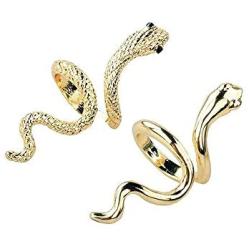 2Pcs Snake veiny Rings Punk Hiphop Style Smooth and Textured Adjustable Serpent Ring Animal Jewelry for Women Girls