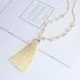 KELITCH Beaded Necklace Bib Chain Multicolor Tassel Long Strand Beach Friendship Necklace