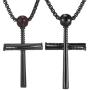 Cross Necklace by Pendant Men Sports Stainless Steel Necklace and Baseball Cross Necklaces Boys Gift