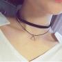 Haloty 6PCS Punk Lace Choker Necklace Black Crystal Pendant Necklaces Chain Vintage Leather Necklaces Jewelry for Women and Girls (StyleⅡ)