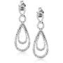Sterling Silver Diamond Drop Earrings (1/2 cttw)