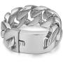 Rowin&CO Chunky Heavy 32mm Thick Stainless Steel Bracelet Mens Punk Gothic Curb Cuban Chain,9.5 inch