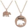 Lux Accessories Mama Bear Mother Daughter Charm Necklace Set 2
