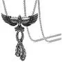 Xusamss Punk Titanium Steel Animal Phoenix Pendant Necklace,24inches Chain Xusamss Punk Titanium Steel Animal Phoenix Pendant Necklace,24inches Chain